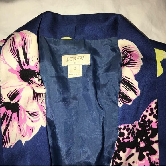 J.Crew Blazer in Navy Floral - Picture 3 of 5